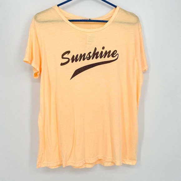 Sundry Tops - Sundry Women's Sunshine T-shirt Tee Lightweight Stretch Orange Summer Size 0